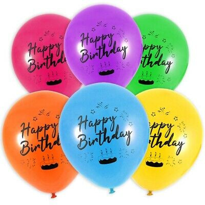 10 Packs of Happy Birthday  Balloons